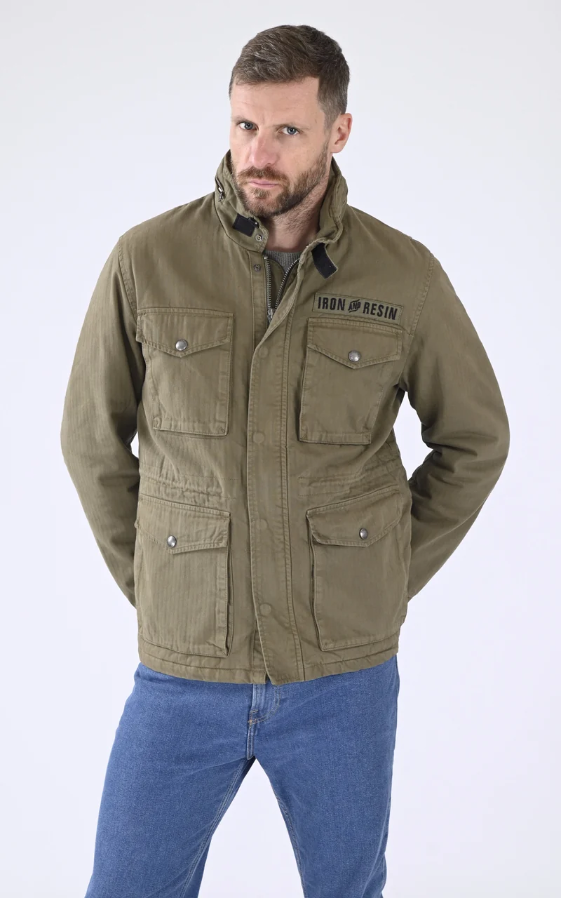 Veste coton kaki