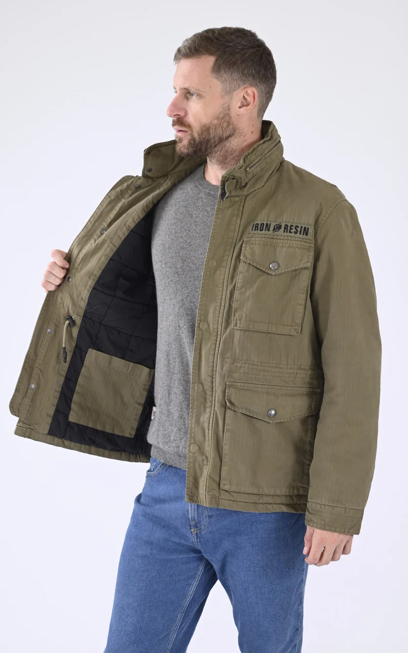 Veste coton kaki