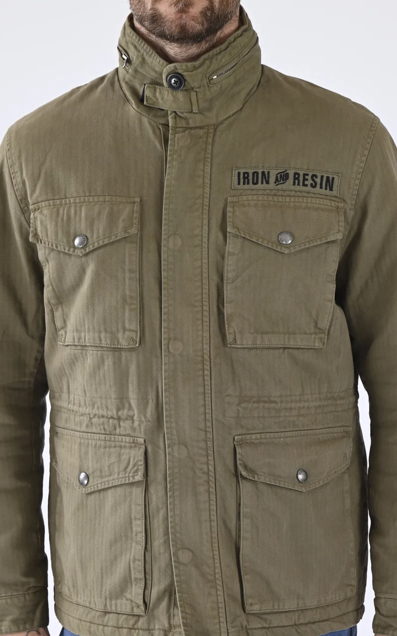 Veste coton kaki