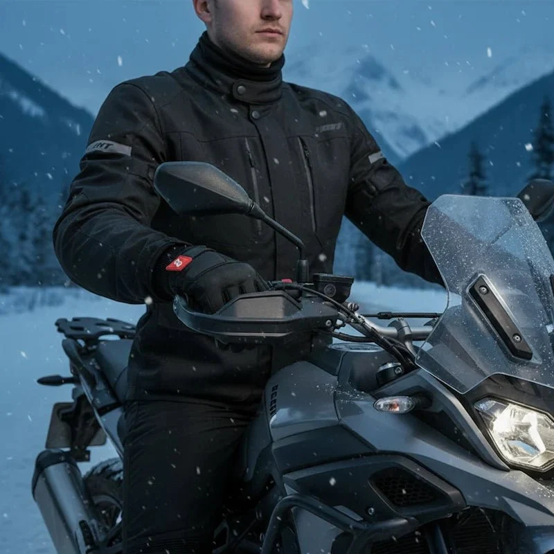 Gants Moto Hiver ASGARD : Cuir, Étanche & Manchette "Stop-Vent"