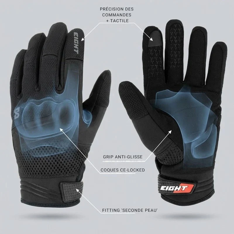 Gants Moto Mi-Saison Homologués étanche et respirant - SKINO™