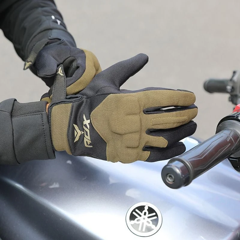 Gants Moto Printemps/Été StreetADX ™ | Noir Kaki (HOMOLOGUE)