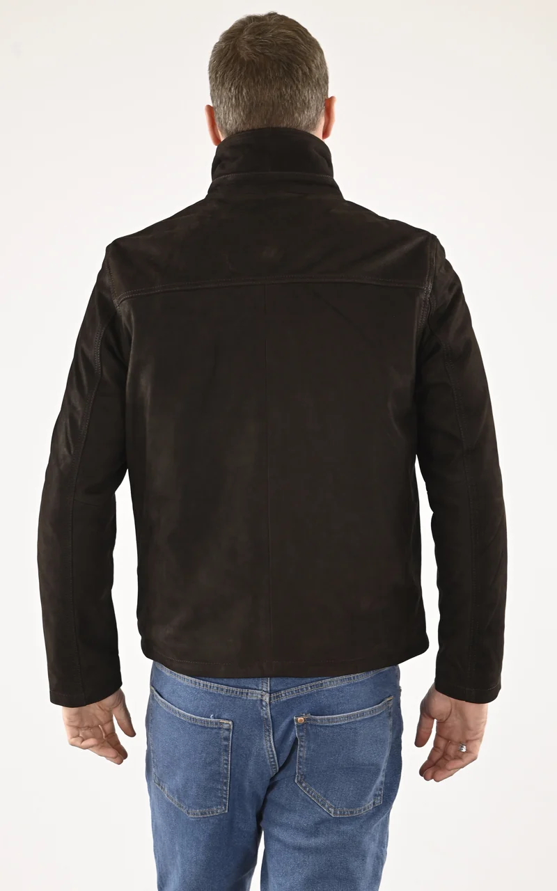 Veste cuir nubuck Ford marron