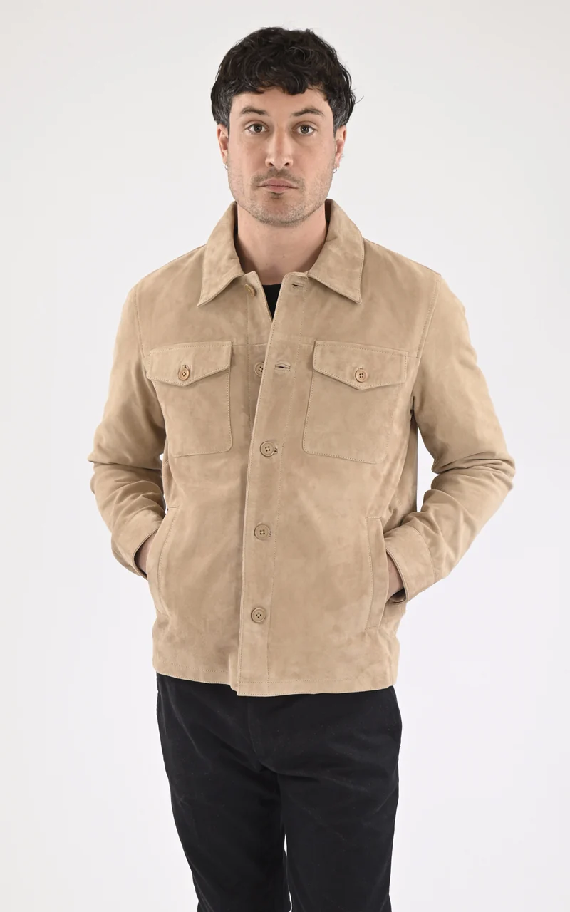 Veste daim Houston beige