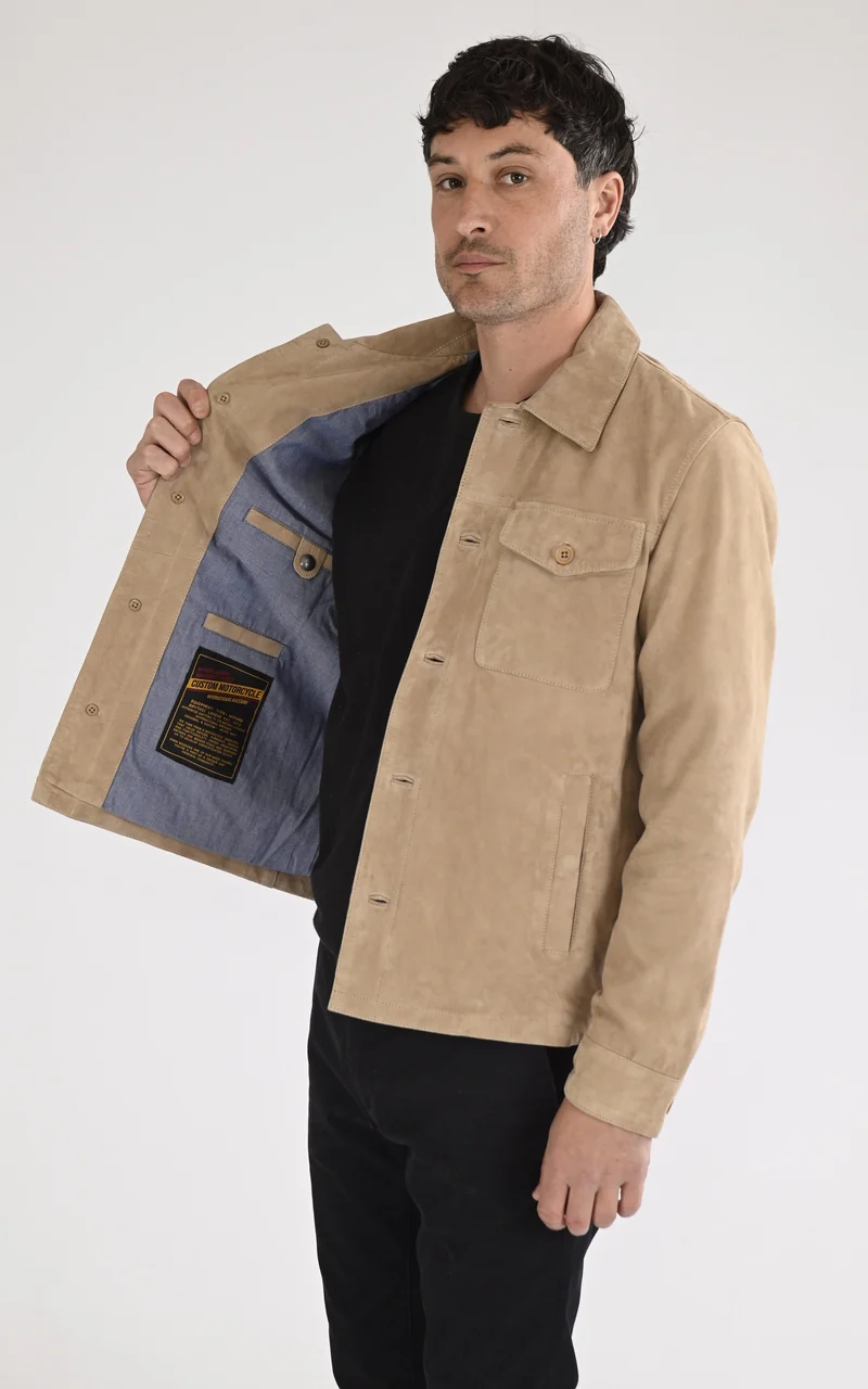 Veste daim Houston beige