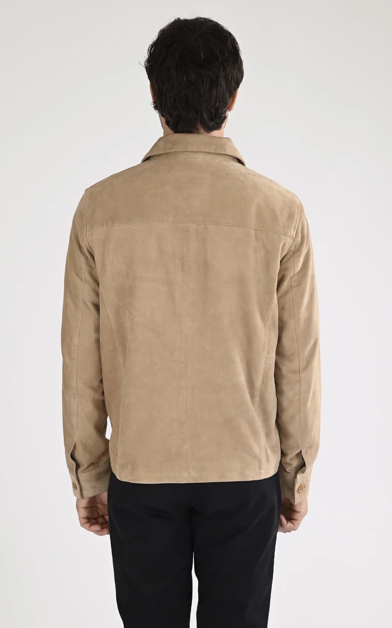 Veste daim Houston beige