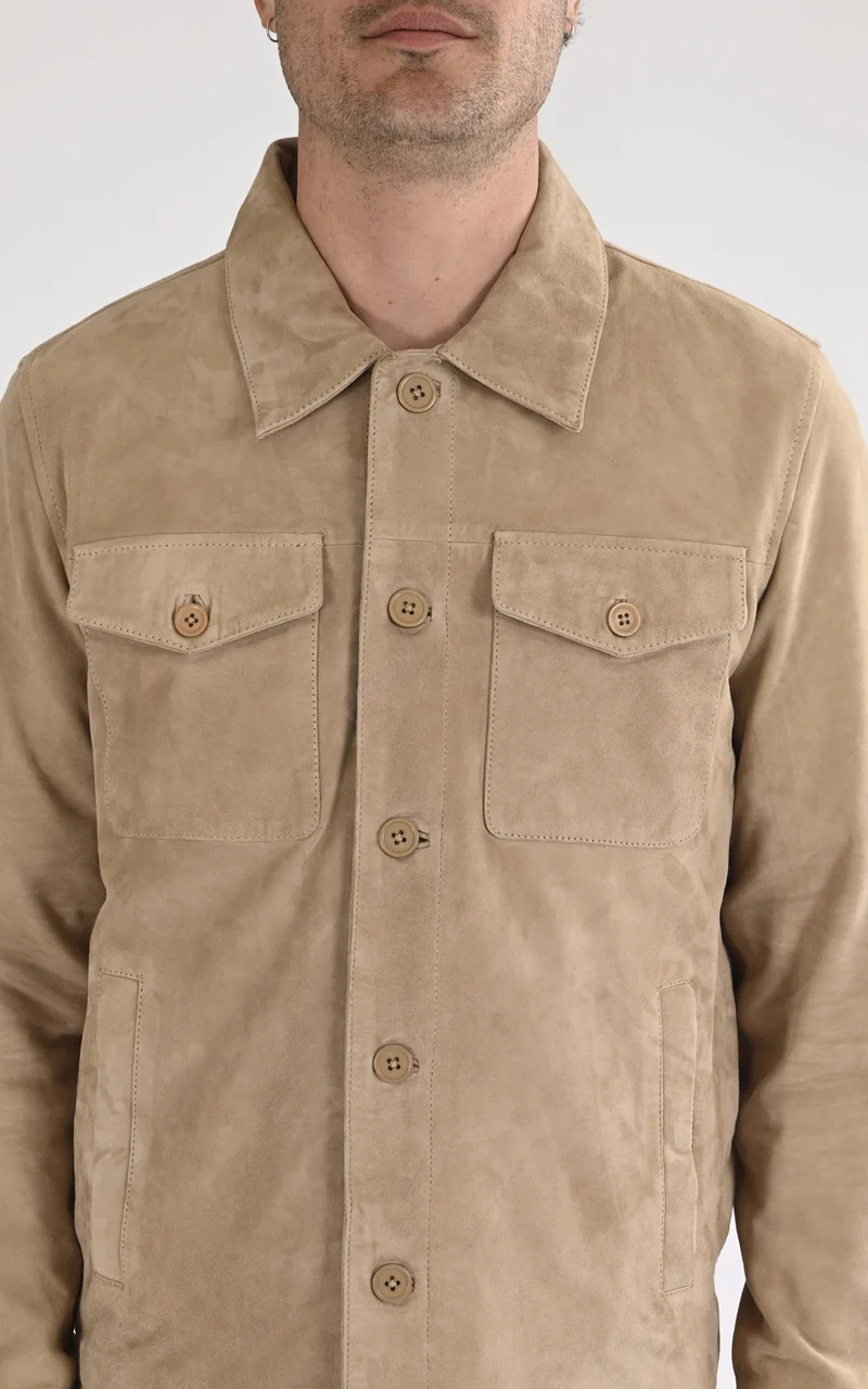Veste daim Houston beige