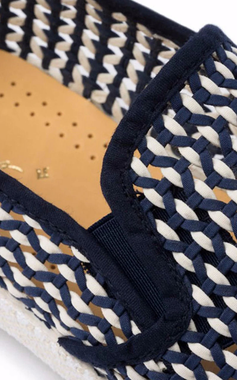 Mocassins tressés bleu