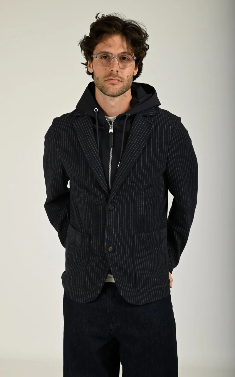 Veste en tricot 2-en-1 WELLS-K bleu marine