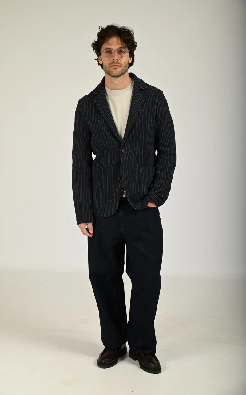 Veste en tricot 2-en-1 WELLS-K bleu marine