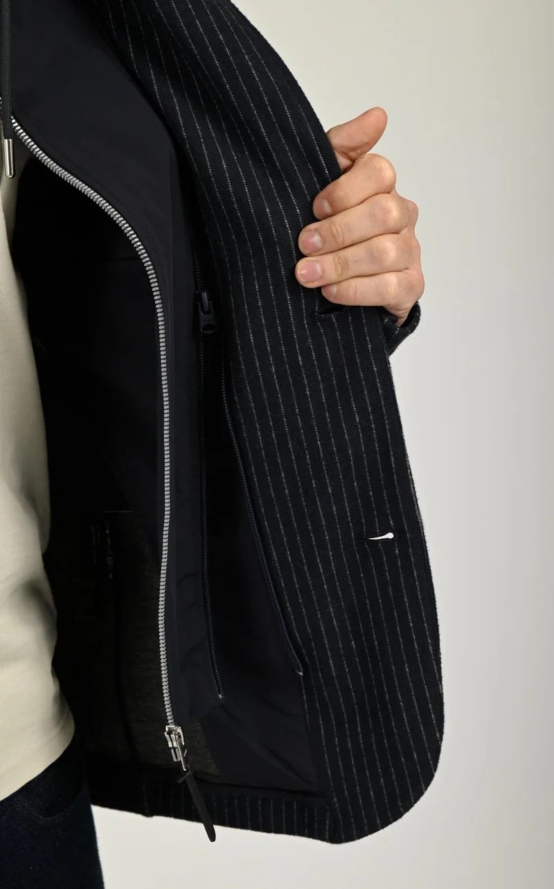 Veste en tricot 2-en-1 WELLS-K bleu marine