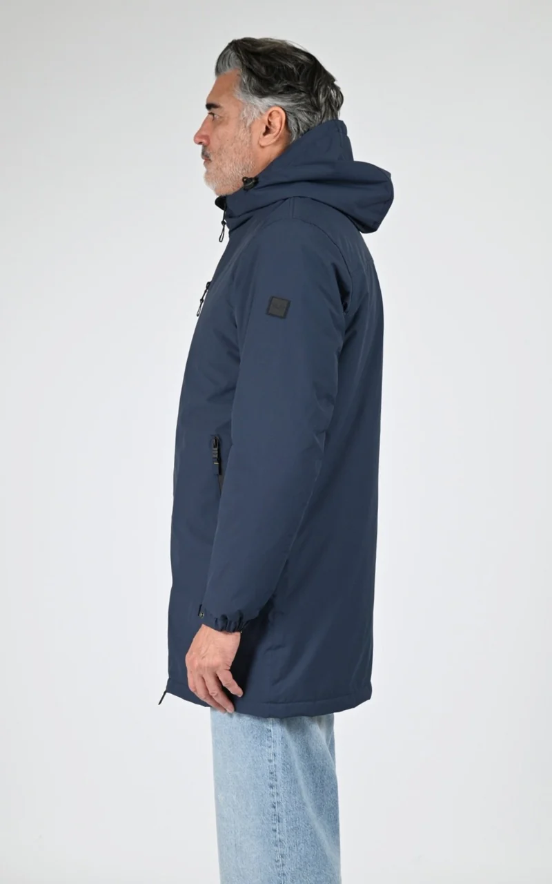 Parka longue sherpa Regen bleu marine