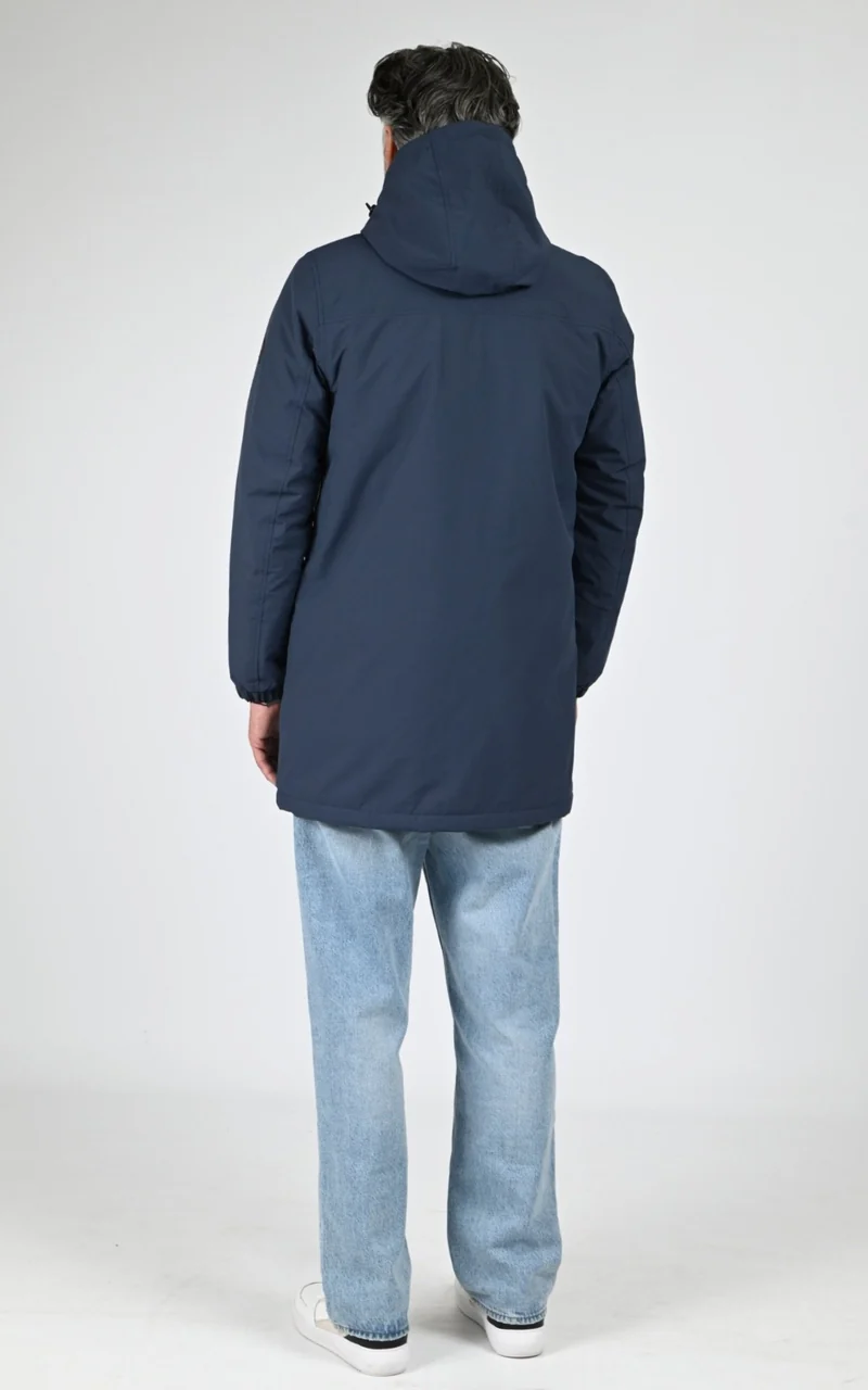 Parka longue sherpa Regen bleu marine
