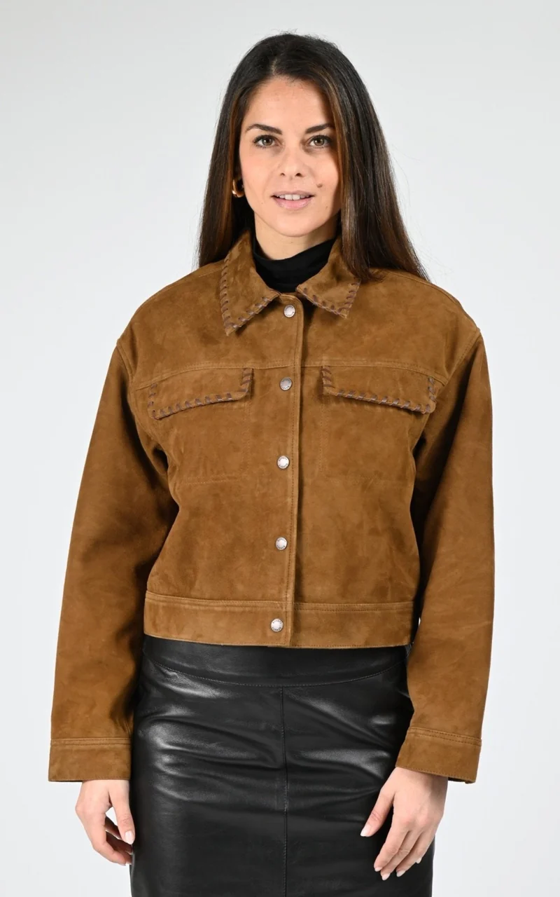 Veste courte en daim LCW Mandy caramel