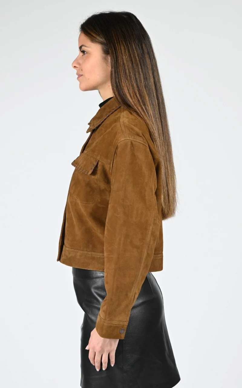 Veste courte en daim LCW Mandy caramel