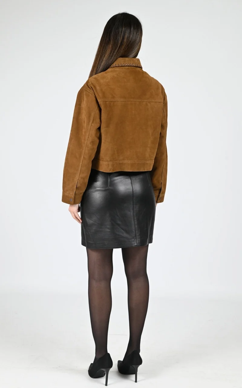 Veste courte en daim LCW Mandy caramel