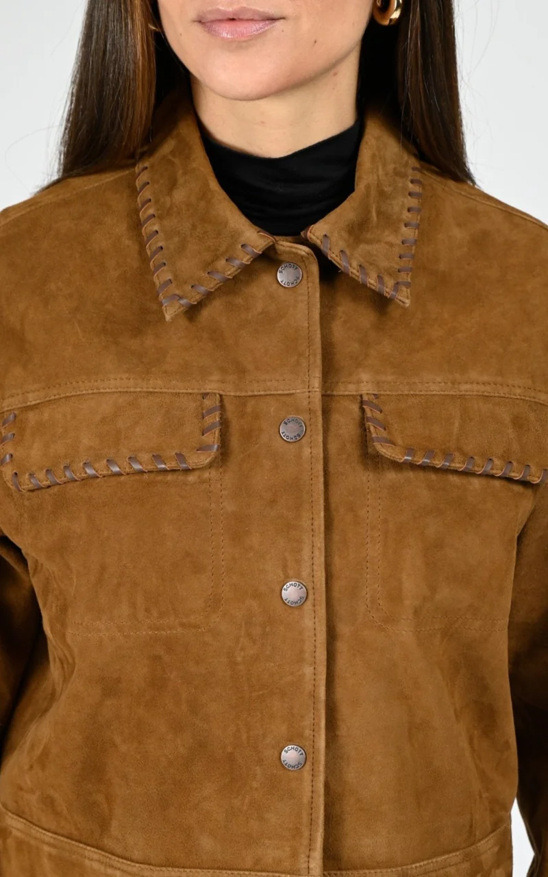 Veste courte en daim LCW Mandy caramel
