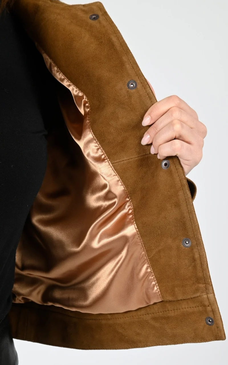 Veste courte en daim LCW Mandy caramel