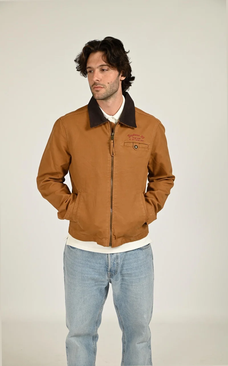 Veste en toile Maccon cognac