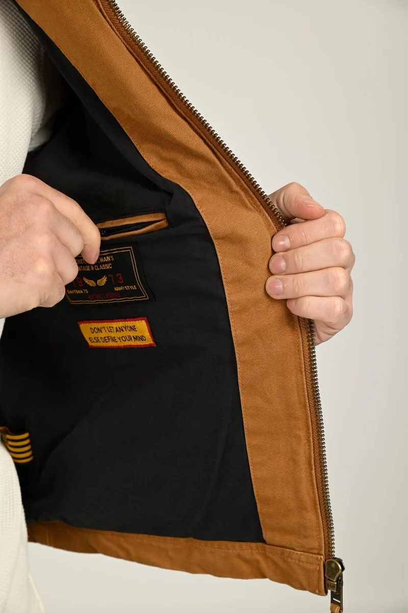 Veste en toile Maccon cognac