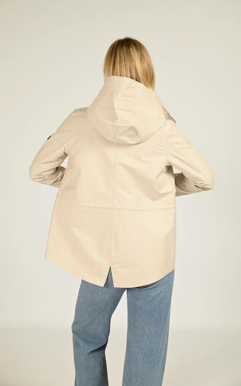 Parka courte fishtail beige
