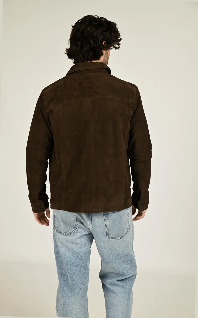 Veste en daim Windham marron