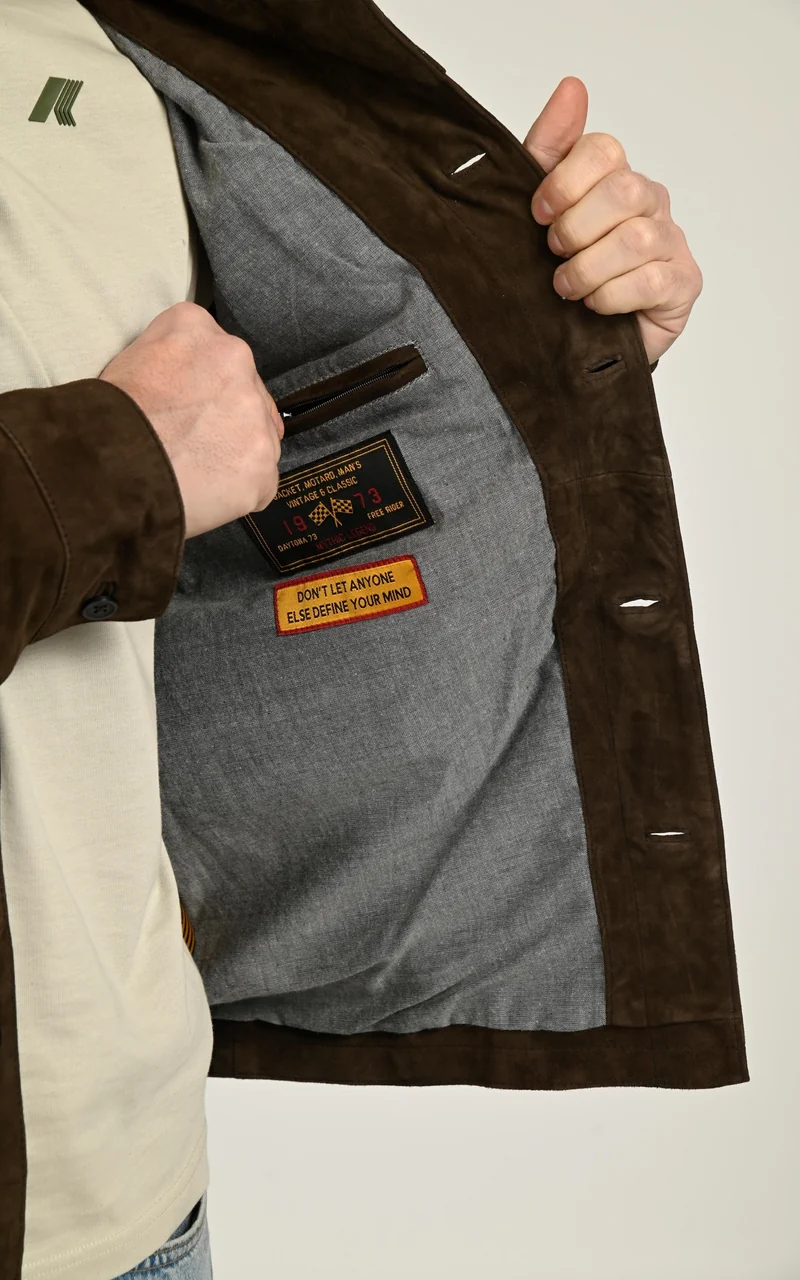 Veste en daim Windham marron