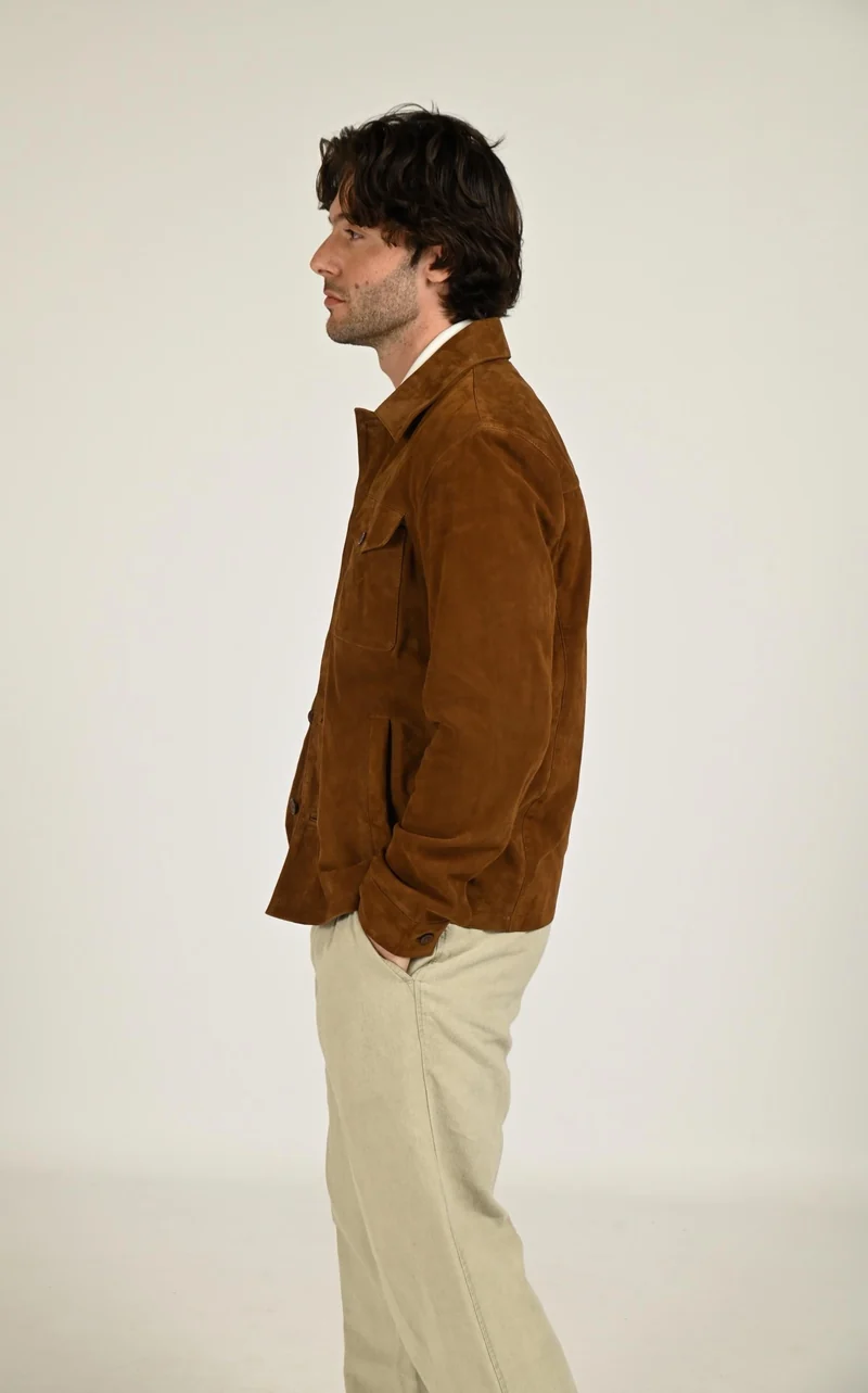 Veste en daim Windham tabac
