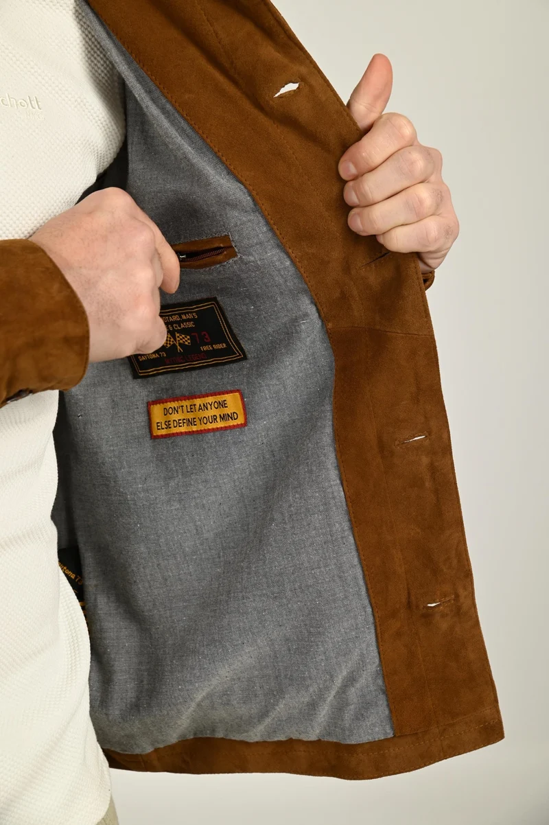 Veste en daim Windham tabac