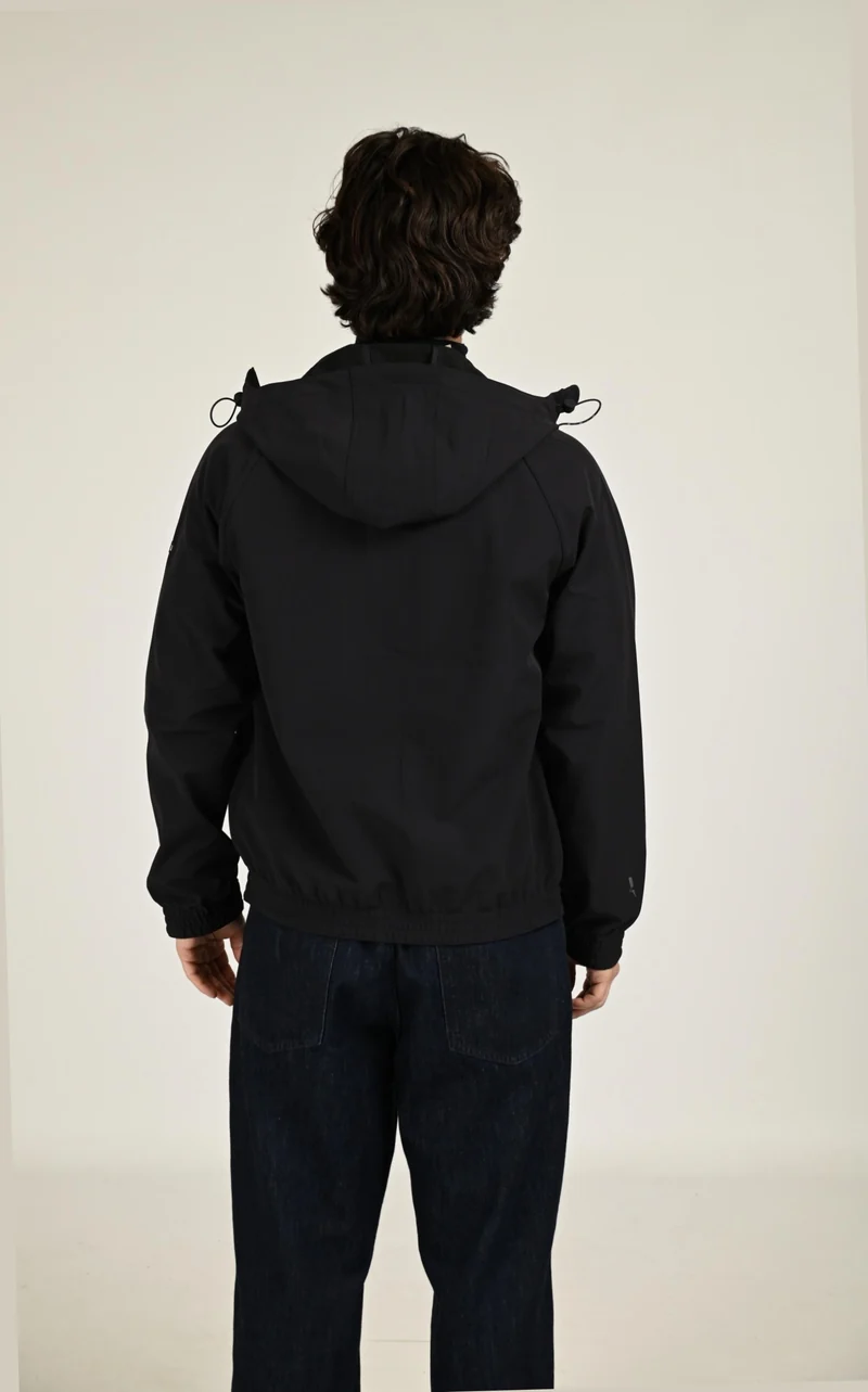 Veste softshell à capuche noir
