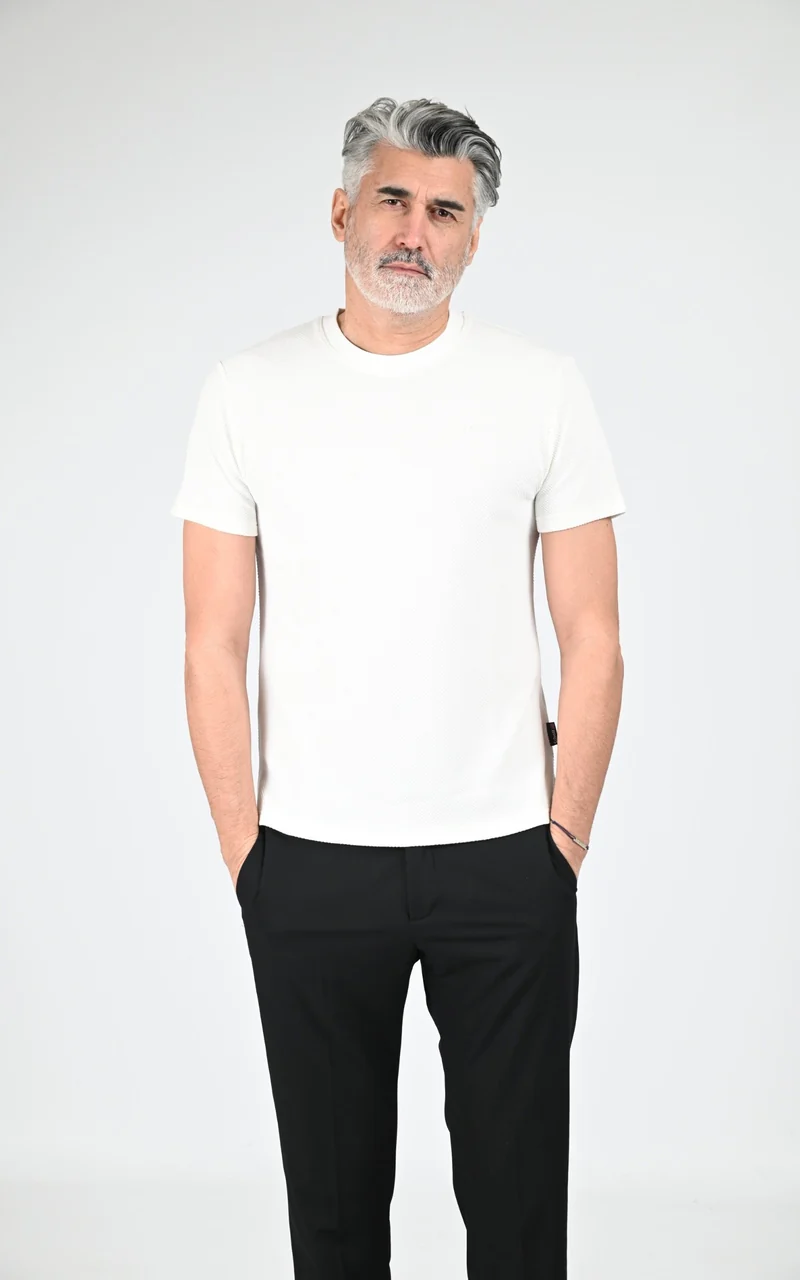 T-shirt maille TS Clay blanc