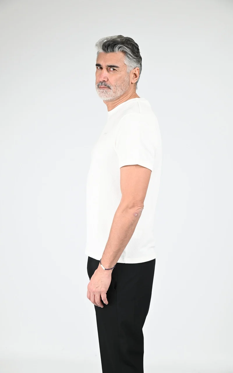 T-shirt maille TS Clay blanc