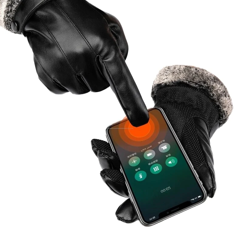 Gants Cuir Homme - Polaire