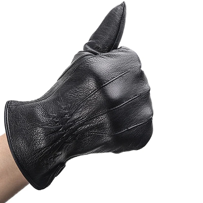 Gants Cuir Homme - Noir