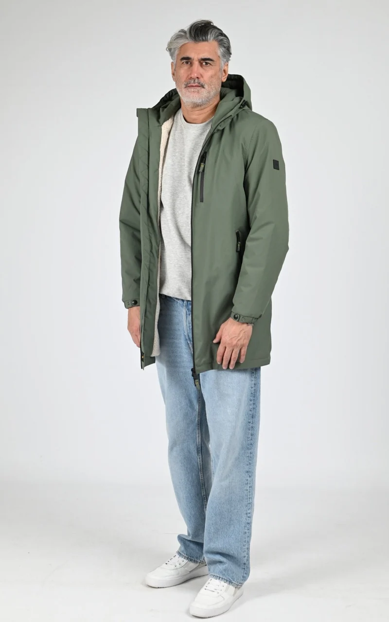 Parka longue sherpa Regen vert