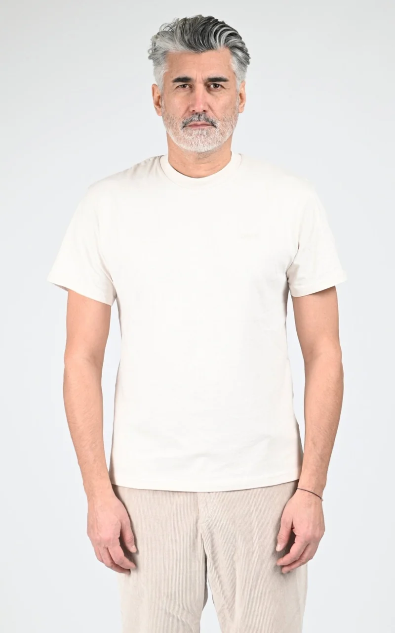 T-shirt en coton TS Cliff blanc cassé