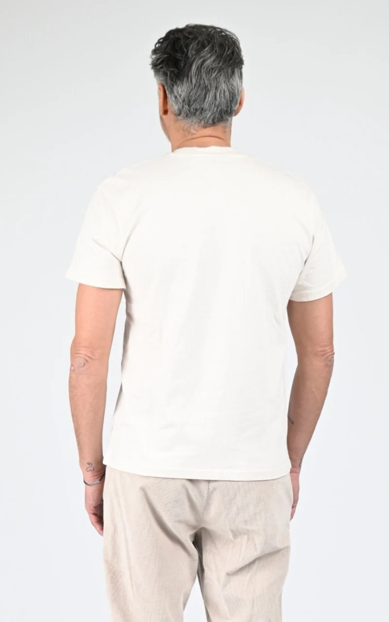 T-shirt en coton TS Cliff blanc cassé