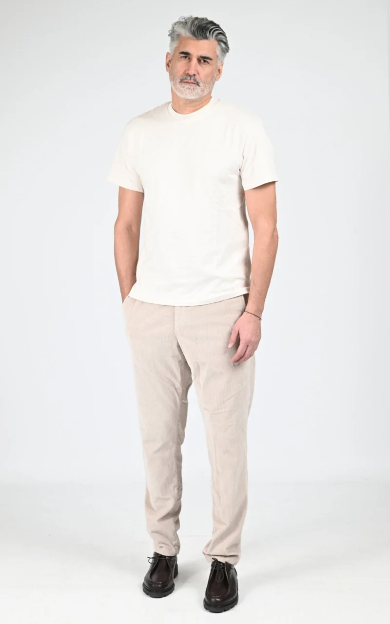 T-shirt en coton TS Cliff blanc cassé