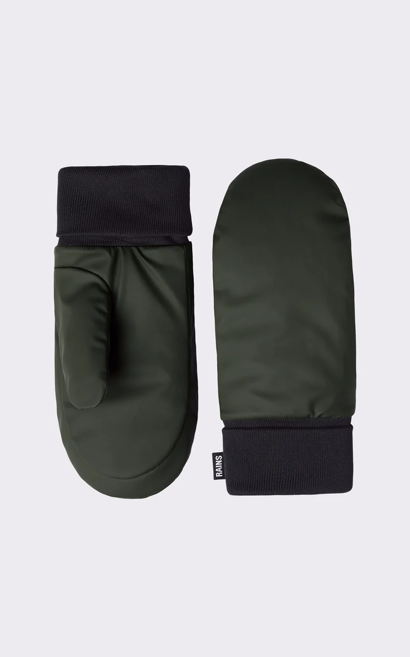 Moufles doublées polaire vert