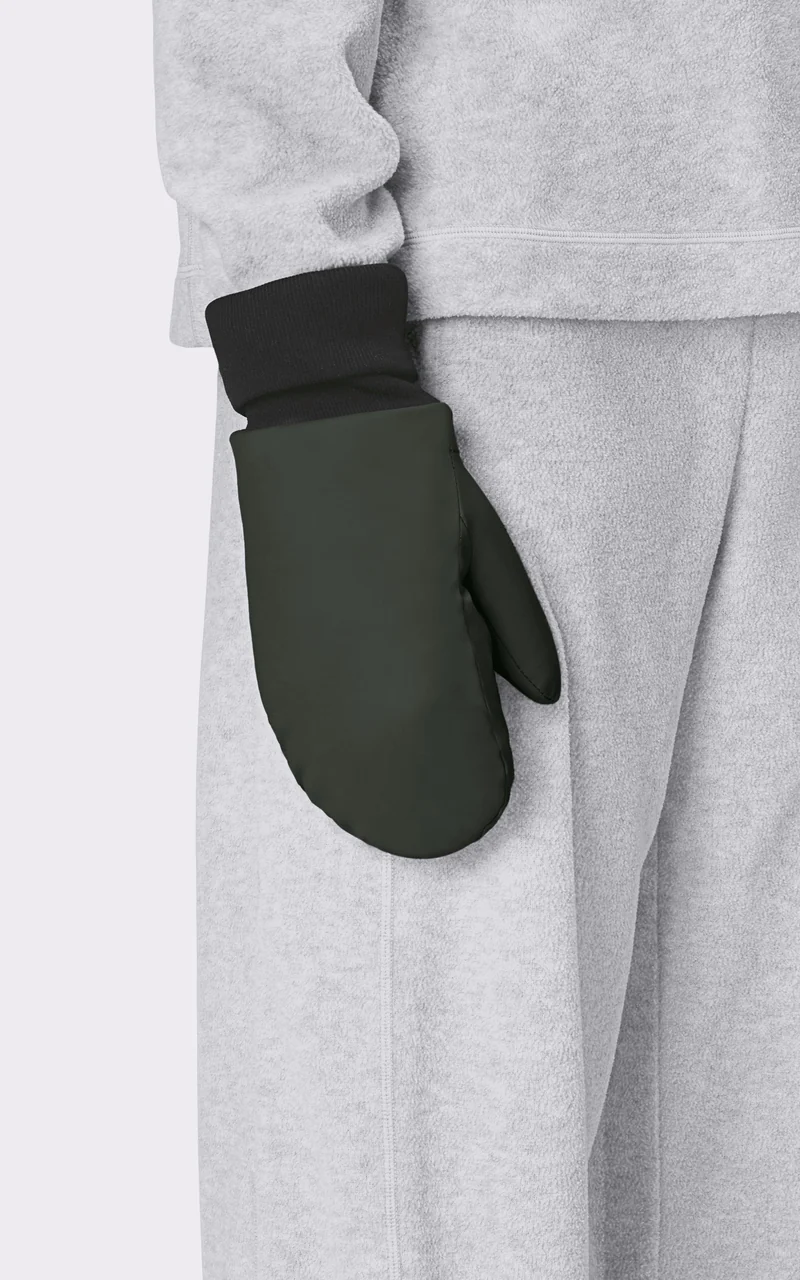 Moufles doublées polaire vert