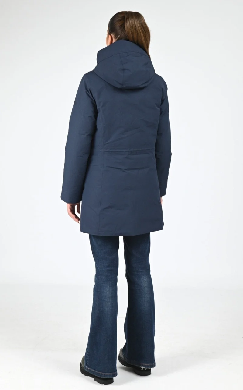 Parka longue ajustée GORE-TEX bleu marine