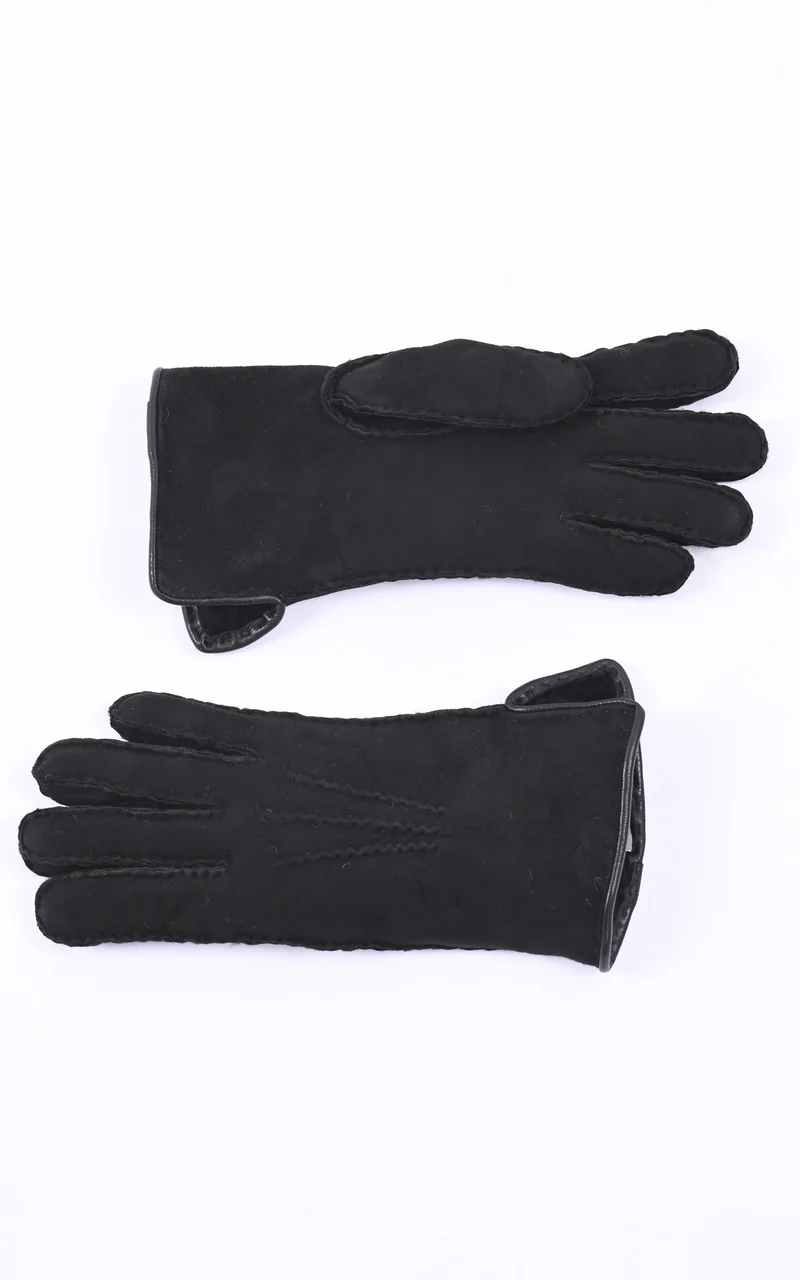 Gants cuir d'agneau noir