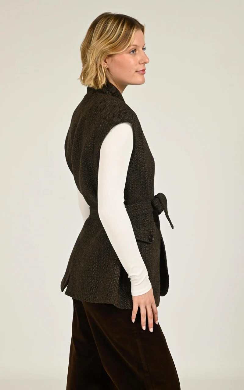Veste sans manches Velia marron