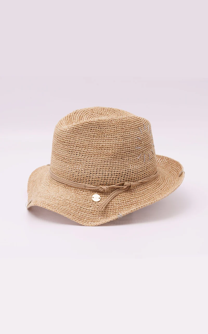 Chapeau en raphia Tiziano beige