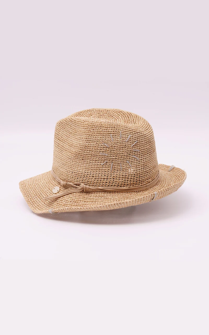 Chapeau en raphia Tiziano beige