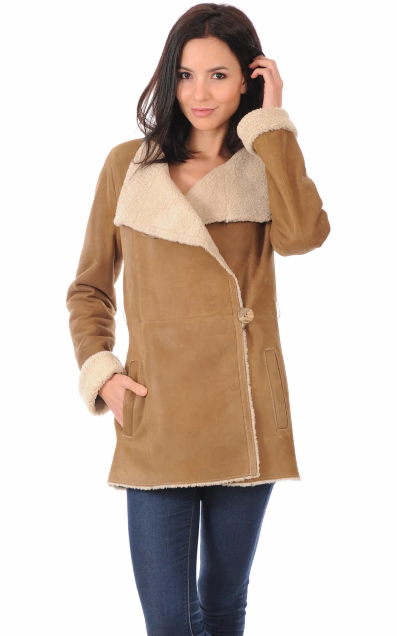 Veste cintrée agneau Merinillo camel