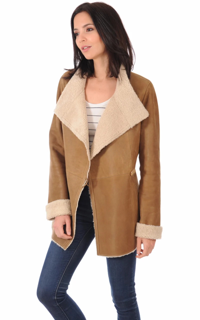 Veste cintrée agneau Merinillo camel
