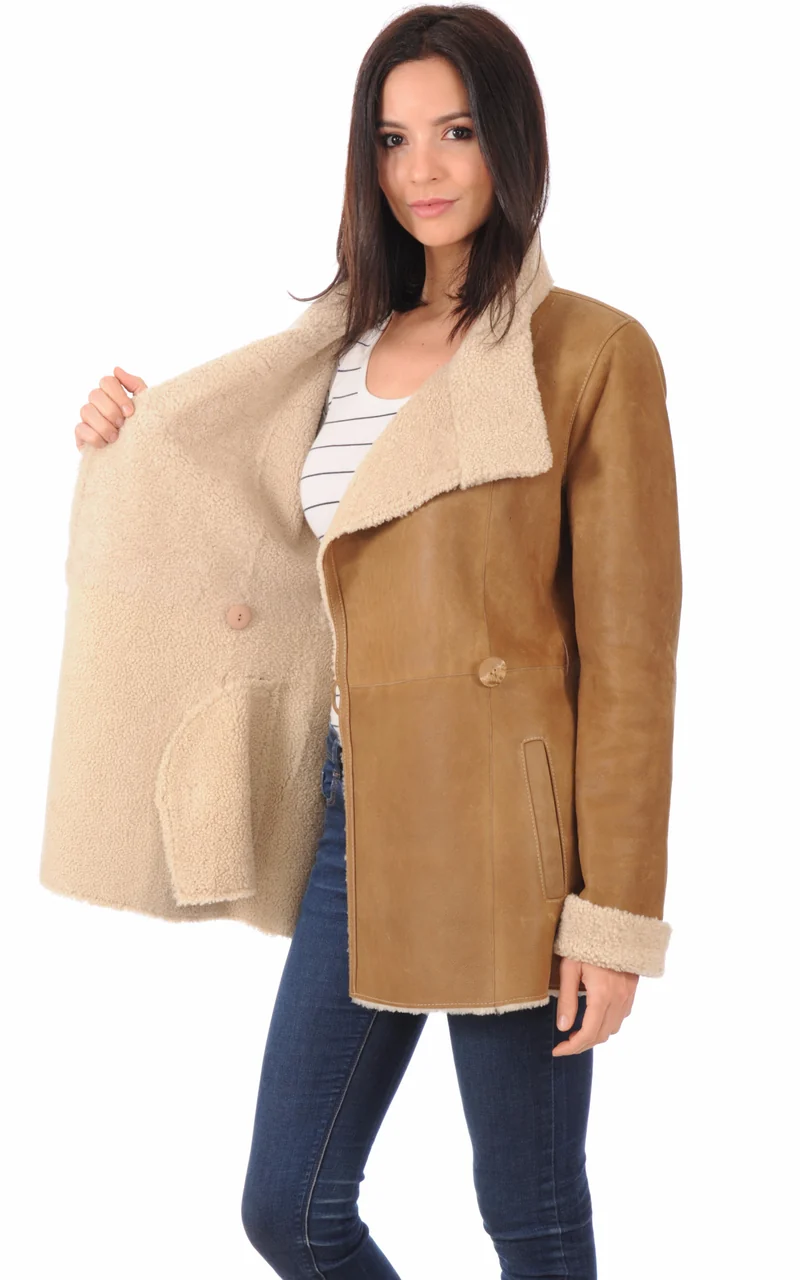 Veste cintrée agneau Merinillo camel