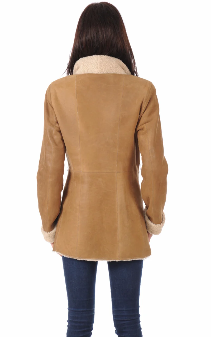 Veste cintrée agneau Merinillo camel