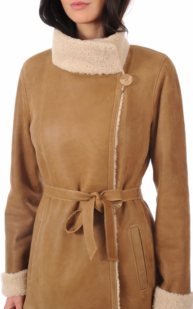 Veste cintrée agneau Merinillo camel